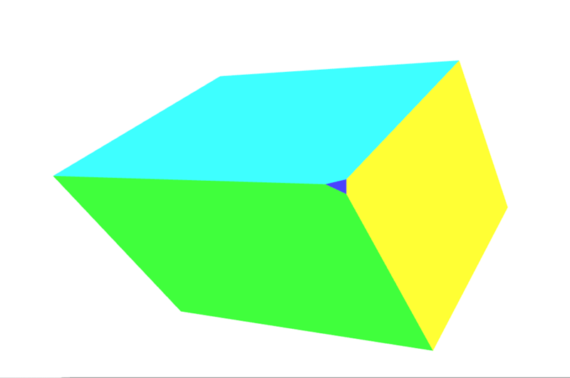 A small triangle appears in the top right corner